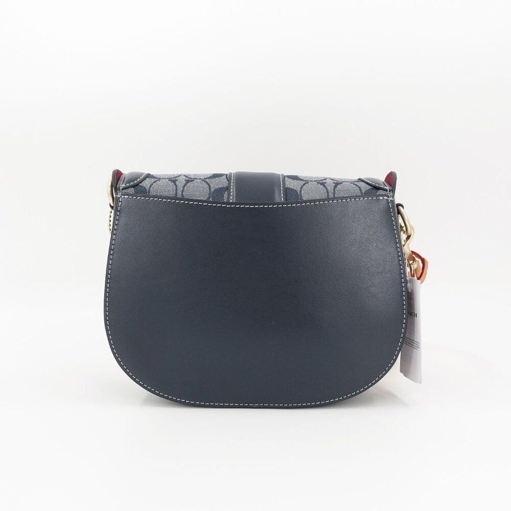 Coach Women's Georgie Saddle Bag In Signature Chambray Blue OS - Picture 5 of 14
